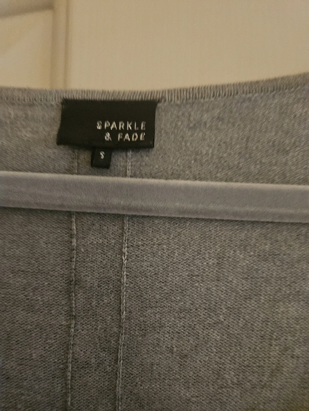 Sparkle & Fade Gray Long Sleeve Knit Dress